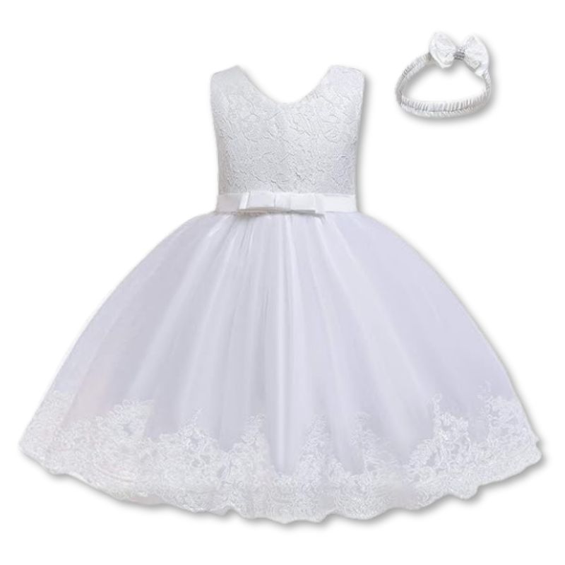 JUMP KIDS - Vestido Fiesta Tutu Niña Lazo y Cintillo 6 Meses a 4 años Jump Kids