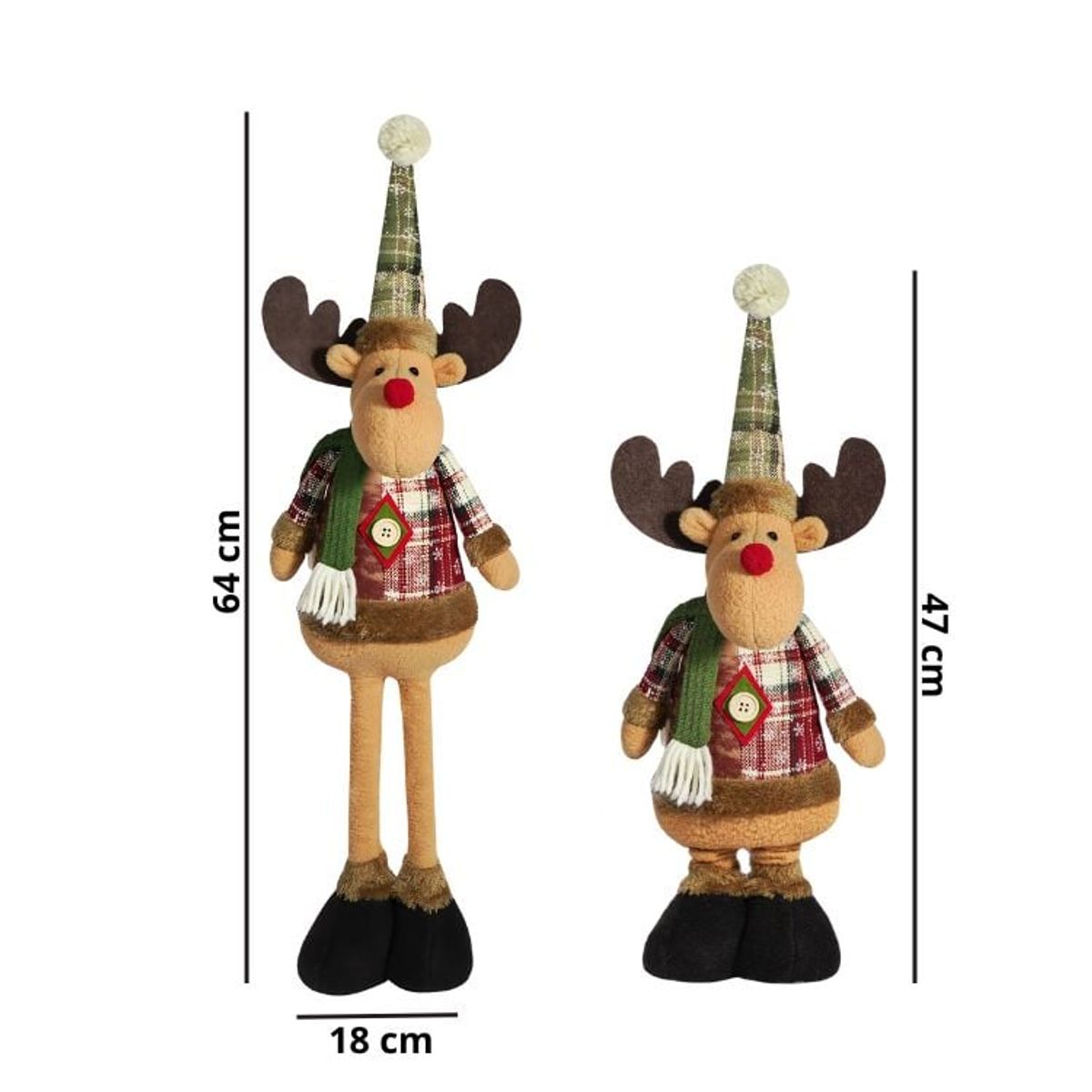 CRUSEC - Set 3 Adornos Navideños Muñecos Extensibles