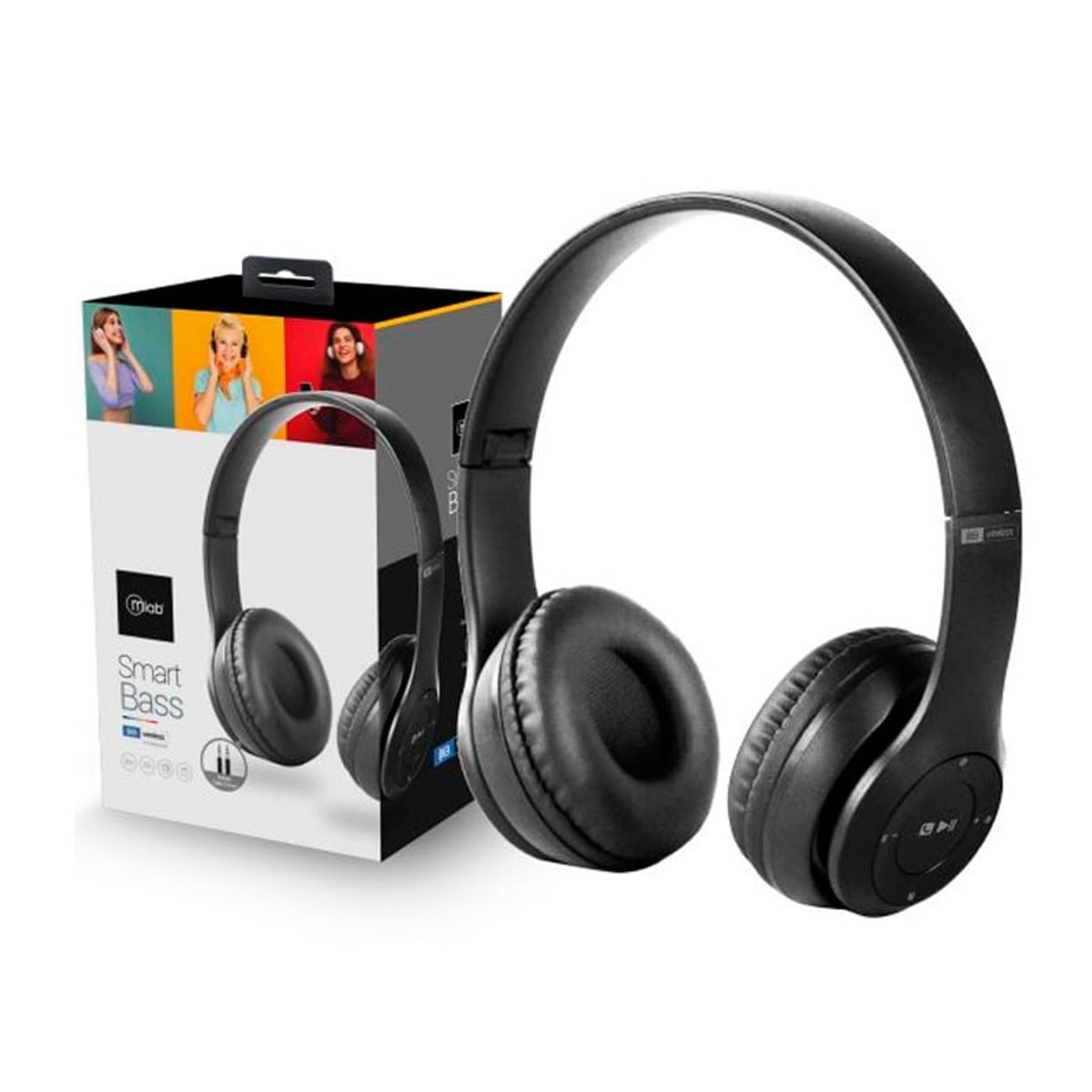 MLAB - Audifono Over Ear Smart Bass Bluetooth Mlab Negro MLAB
