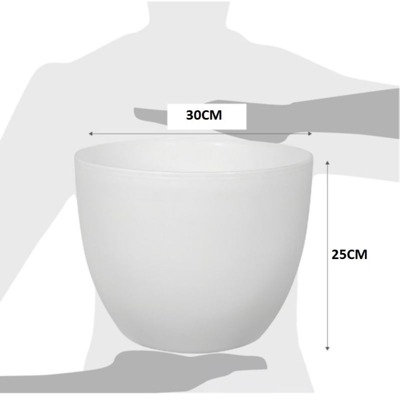 GENERICO - Macetero Plastico 30CM Color Blanco