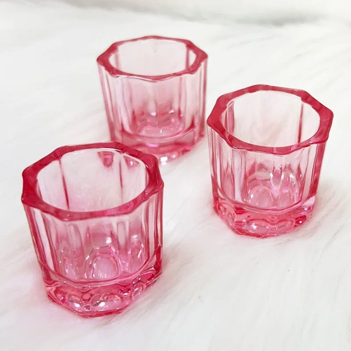GENERICO - Vaso Dappen Rosa Para Uñas Postizas