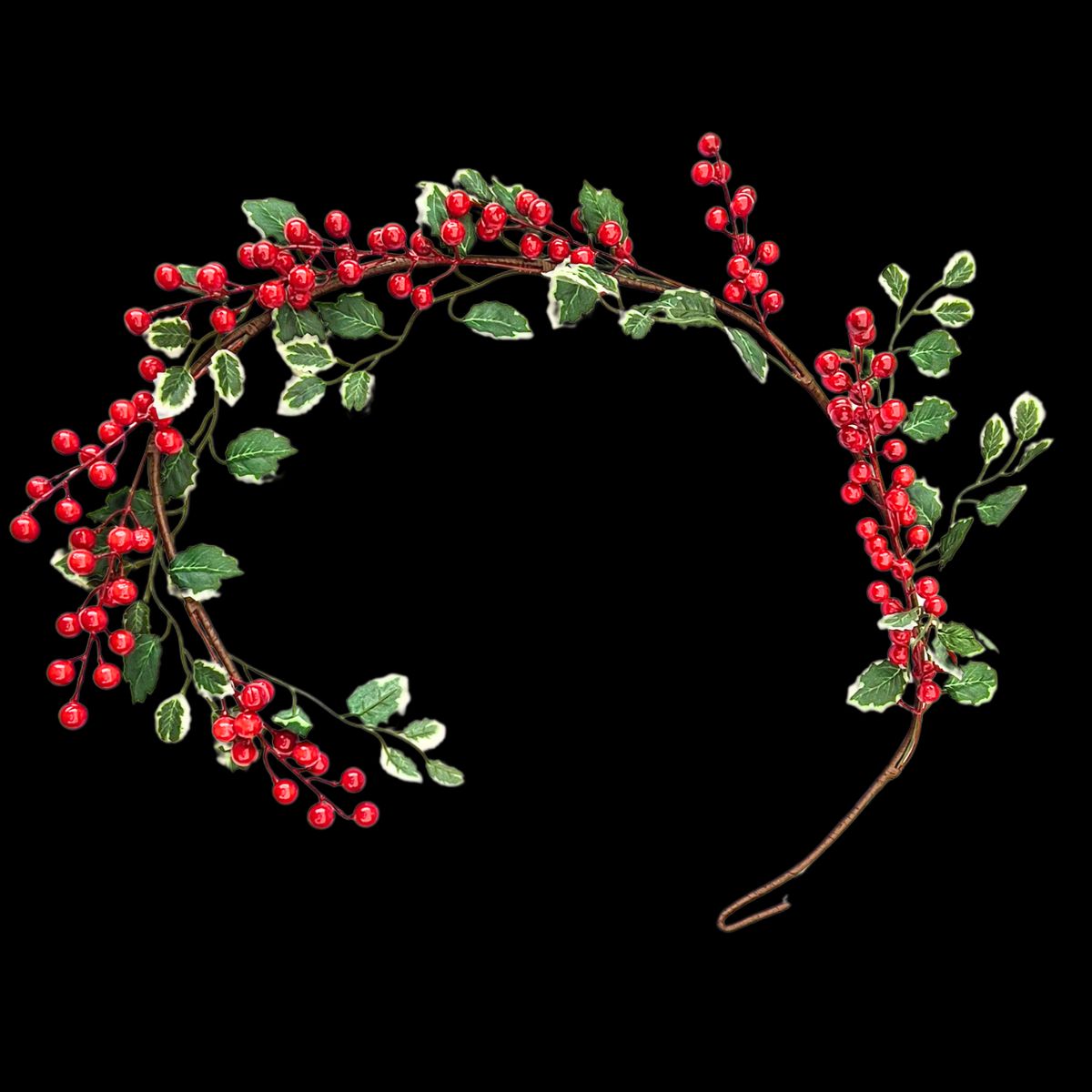 LIKE SHOP - Guirnalda Navidad Colgante Decoracion Frutos Rojos Con Hojas