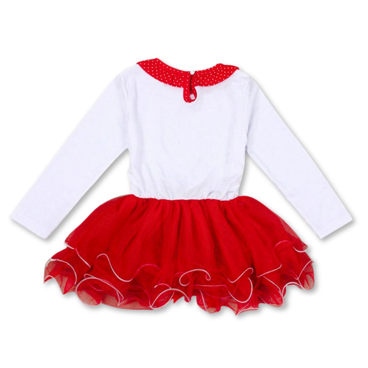 JUMP KIDS - Vestido Navidad para Niñas con Tul Manga Larga 2a6 años Dulce Navidad