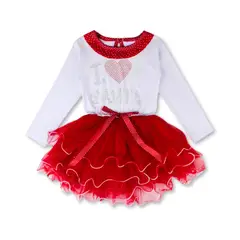 JUMP KIDS - Vestido Navidad para Niñas con Tul Manga Larga 2a6 años Dulce Navidad