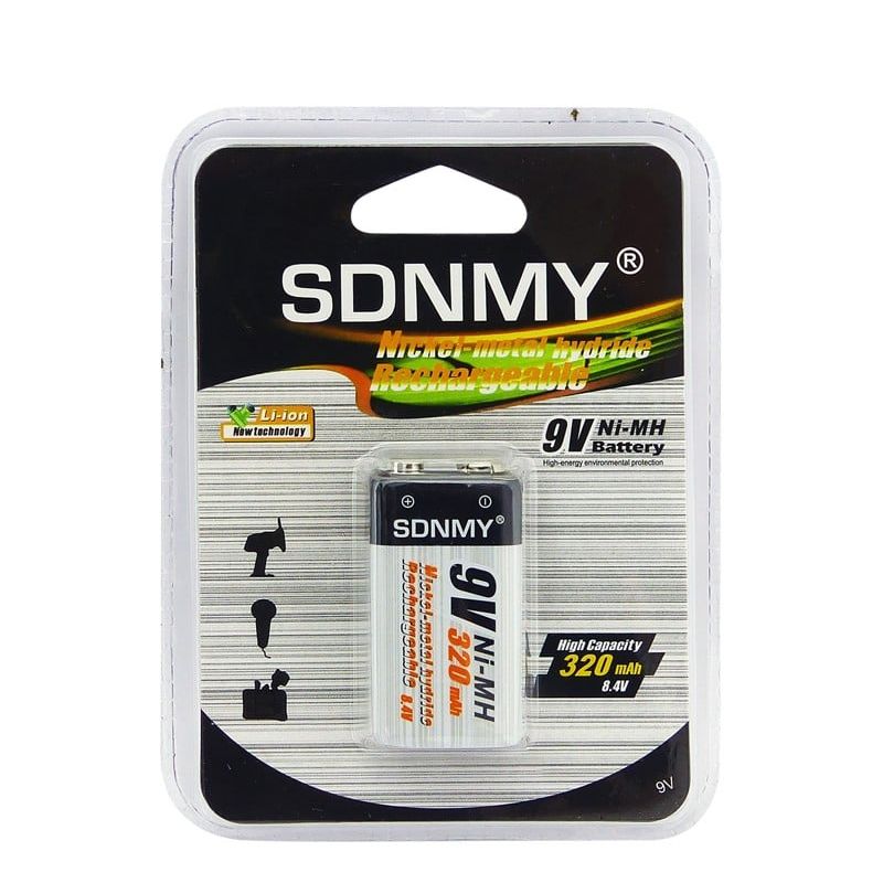 GENERICO - BATERIA 9 VOLT RECARGABLE SDNMY NI-MH 320 MAH EN BLISTER