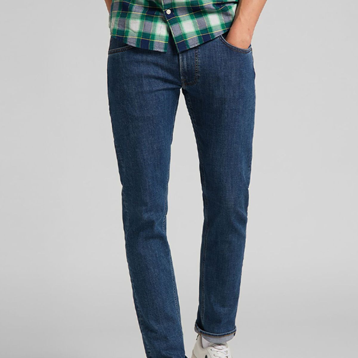 LEE - Jeans Daren Regular Straight Tiro Medio Azul Medio
