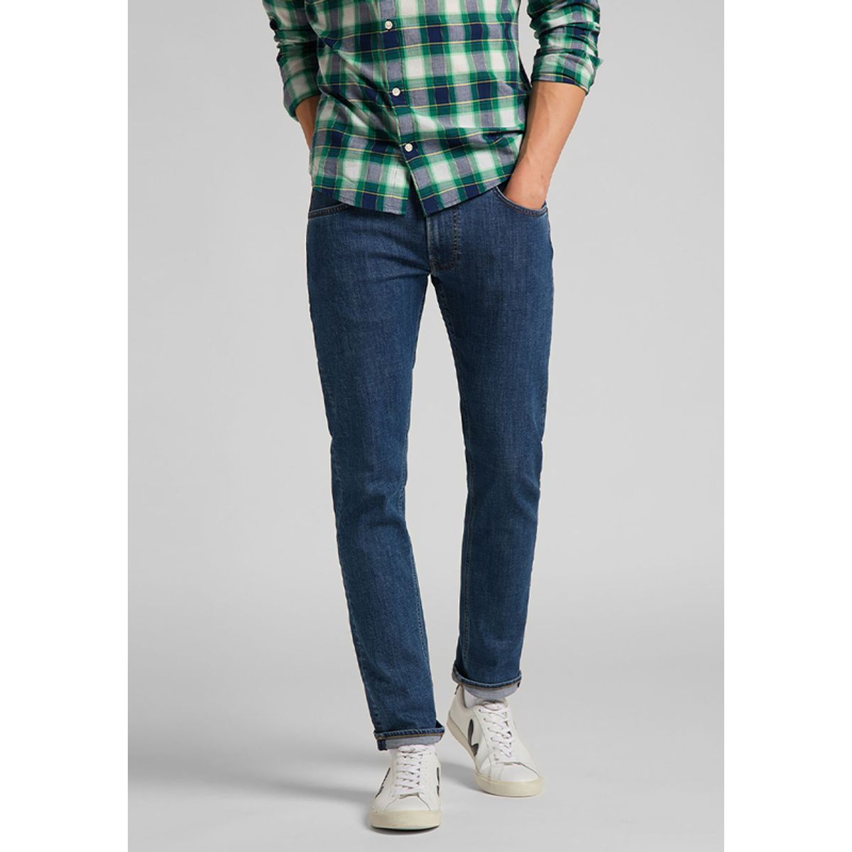 LEE - Jeans Daren Regular Straight Tiro Medio Azul Medio