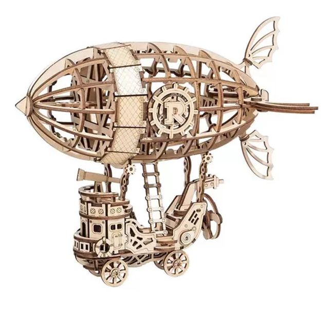 GENERICO - Dirigible Steampunk De Madera Rompecabeza Puzzle 3d Robotime