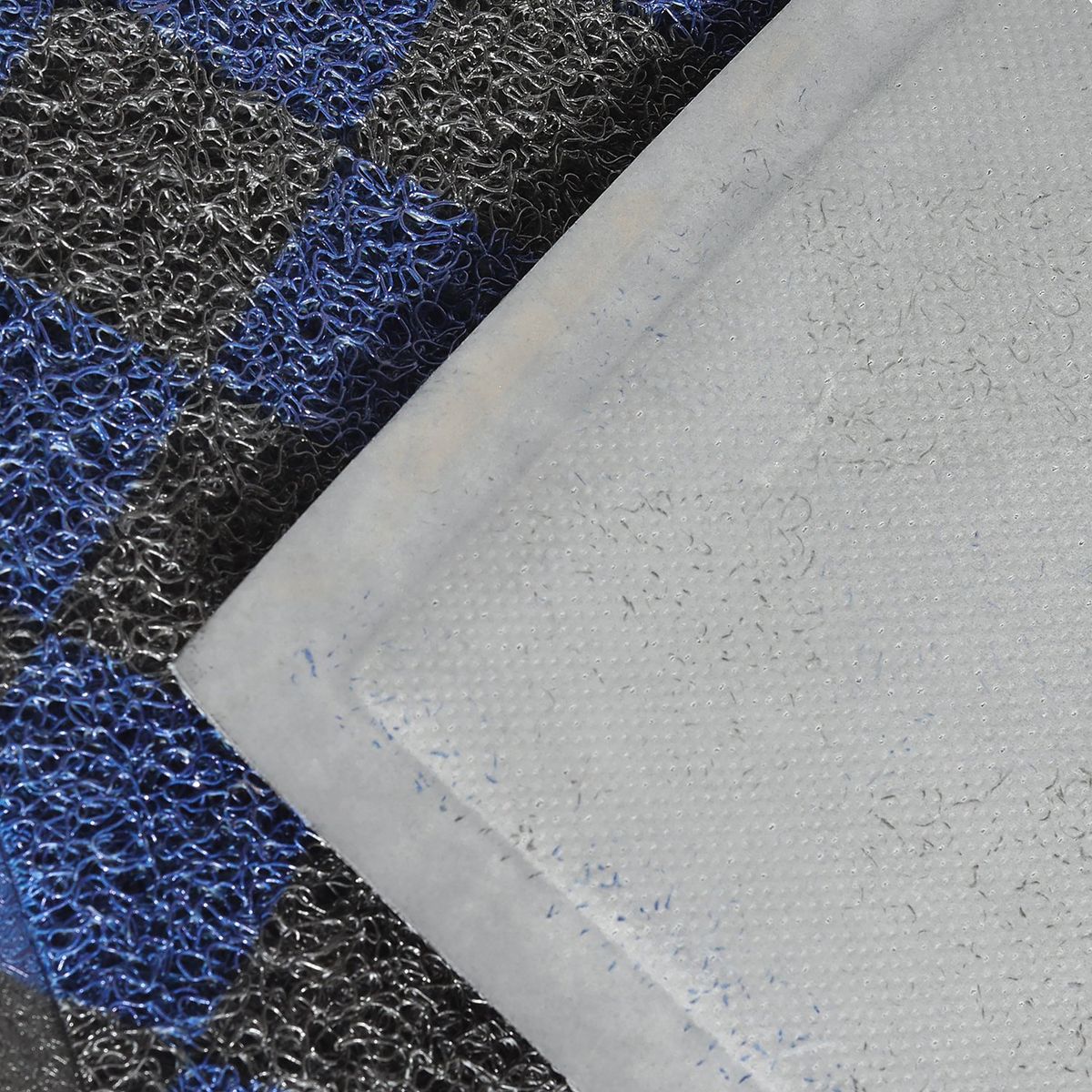 ARTHOME - LIMPIAPIES WELCOME CUADROS AZUL GRIS 60x40cm ARTHOME