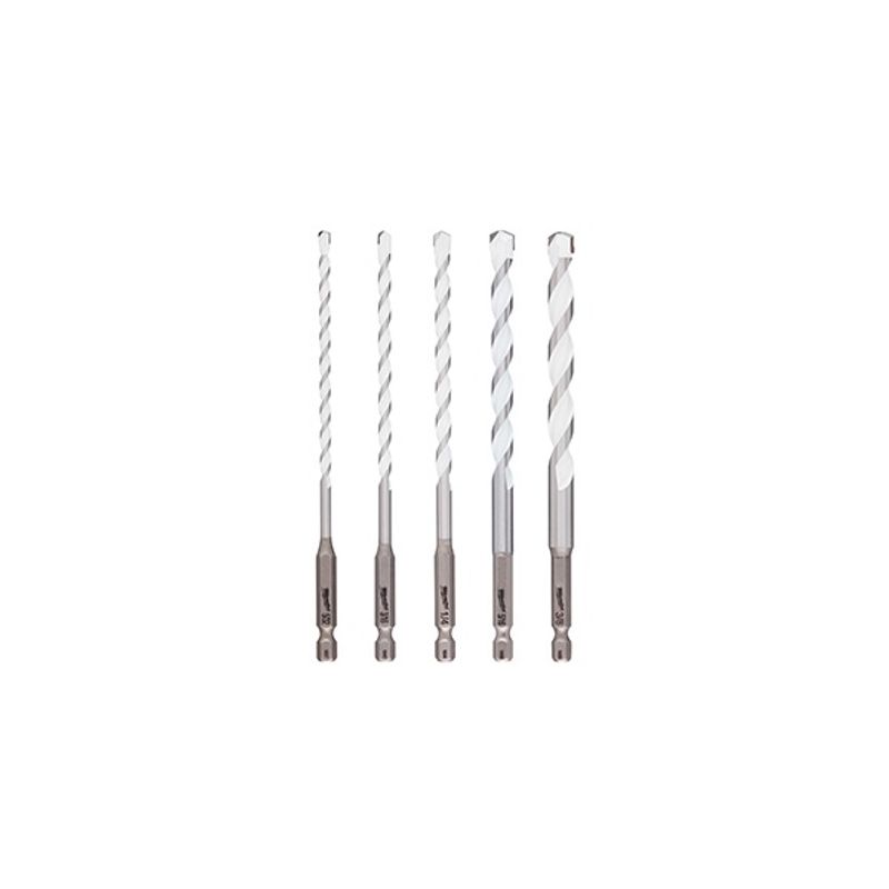 MILWAUKEE - Juego de 5 brocas multimaterial carburo impact duty