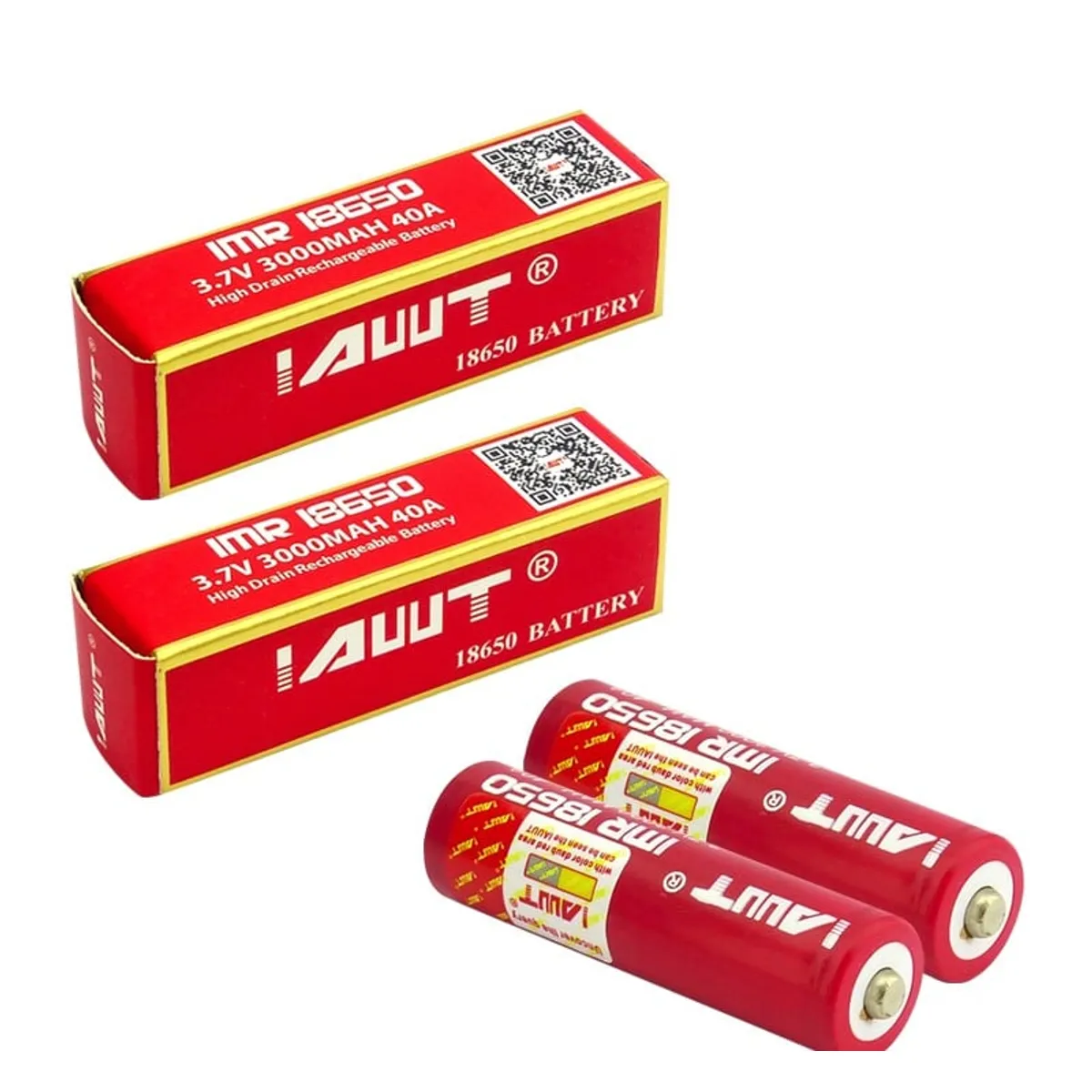 GENERICO - PILA AWT PUNTA 18650 SET X 2 PCS 3.7V RECARGABLE 3.000 MAH