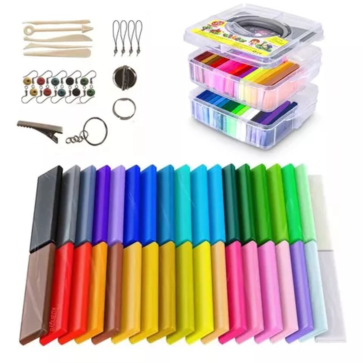GENERICO - Arcilla Polimérica De 36 Colores Con Accesorios