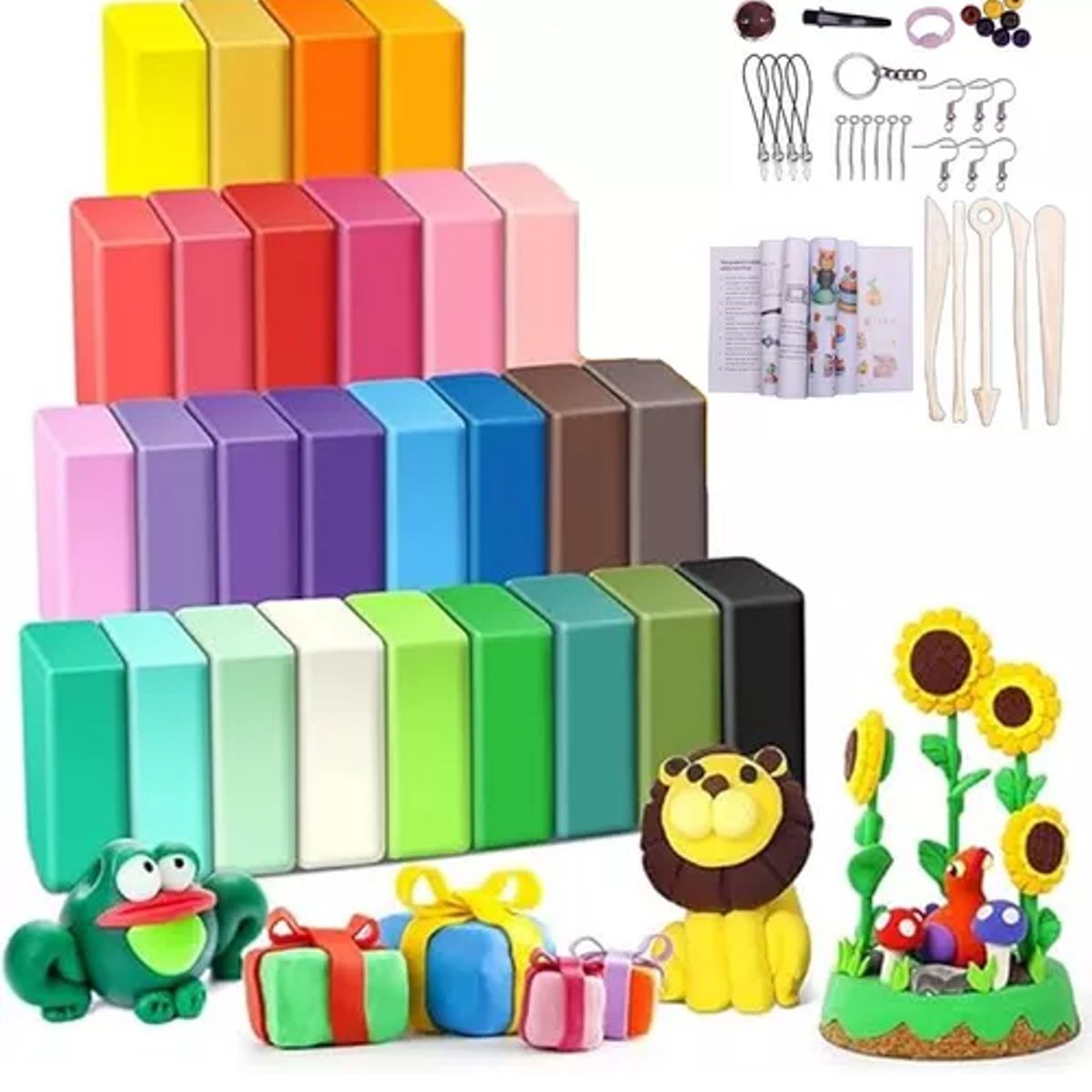 GENERICO - Arcilla Polimérica De 32 Colores Con Accesorios