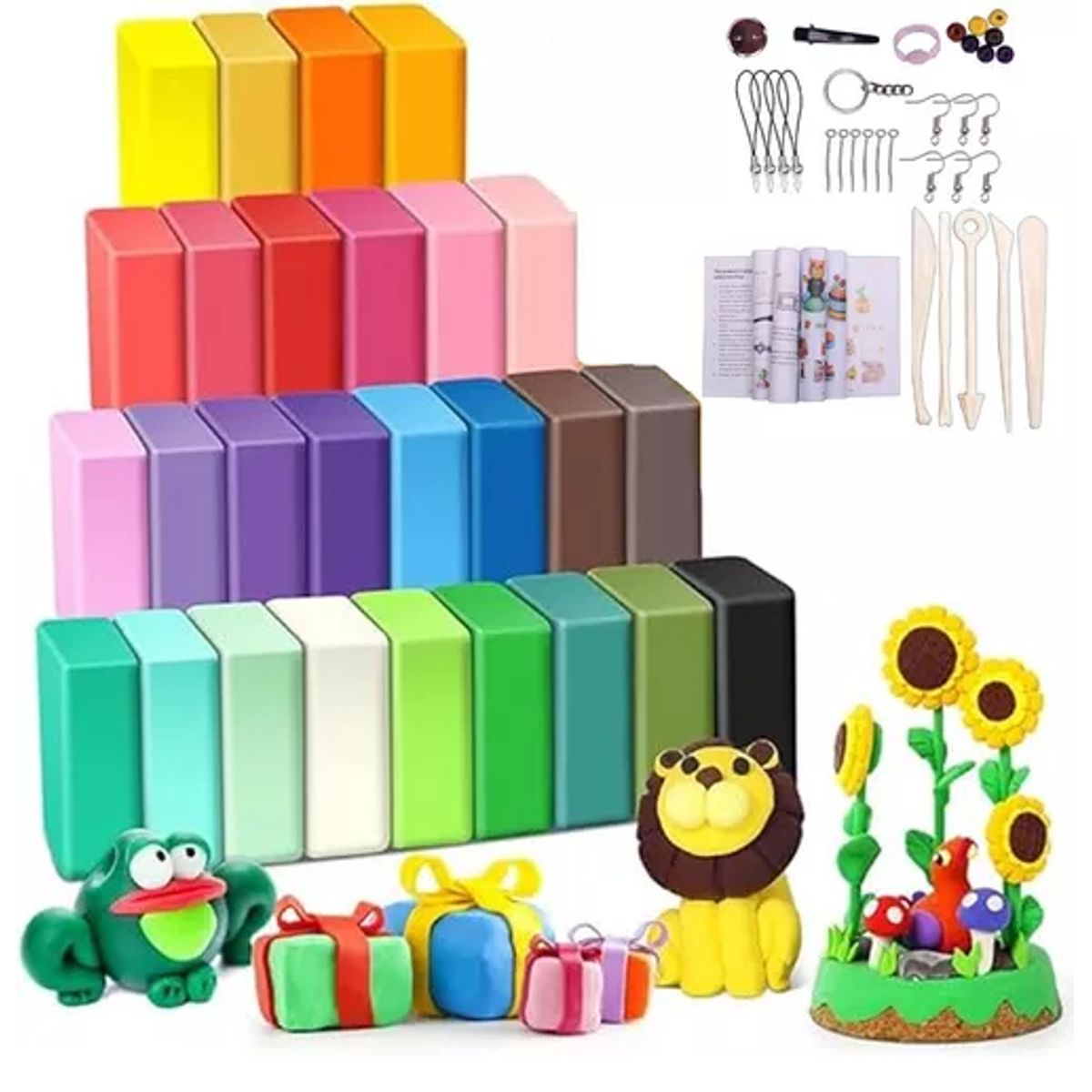 GENERICO - Arcilla Polimérica De 32 Colores Con Accesorios