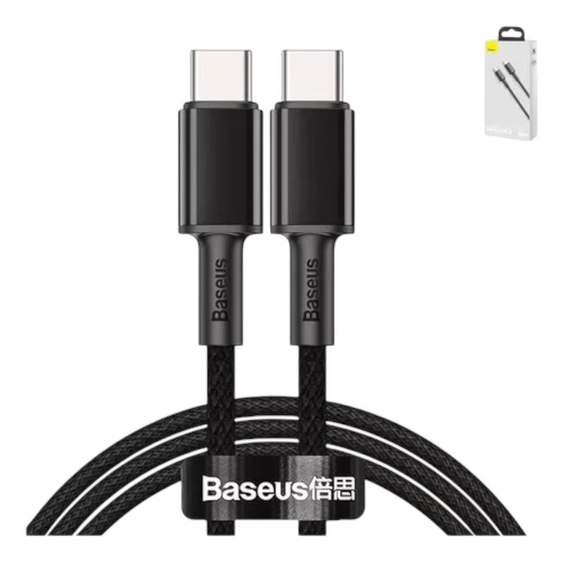 BASEUS - Cable Carga Rápida Baseus Tipo C a Tipo C 1 m 100W Negro