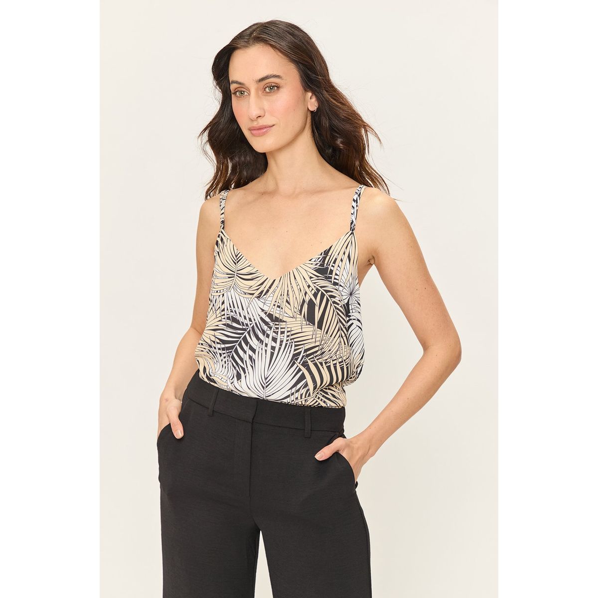 ASH - Blusa Sin Mangas Negro Mujer Ash