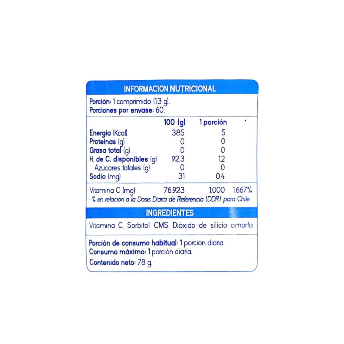 SUPLALIM - VITAMINA C 1000MG 60 COMPRIMIDOS - SUPLALIM