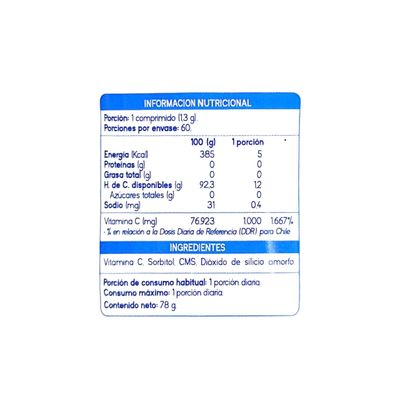 Imagen 2 del producto VITAMINA C 1000MG 60 COMPRIMIDOS -