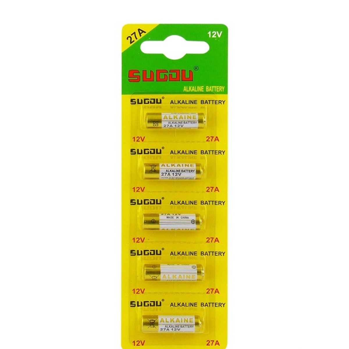 GENERICO - PILA SUDGU 27A SET X 5 PCS 12 VOLT PARA CONTROL BLISTER