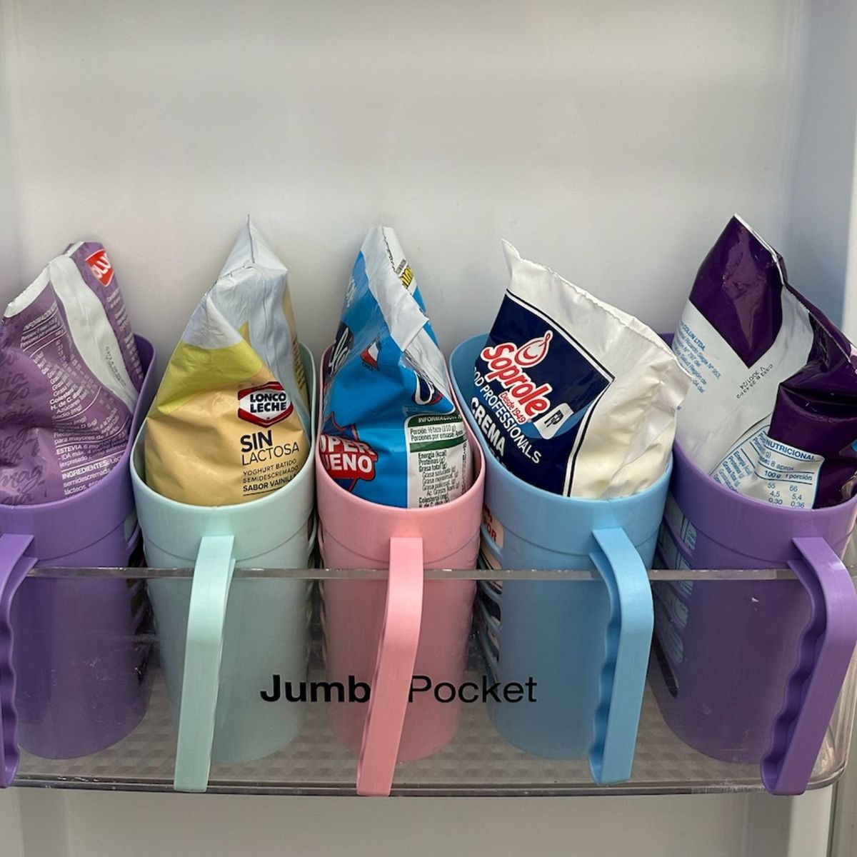 GENERICO - Porta Bolsa Sachet de Yogurt color Rosado.