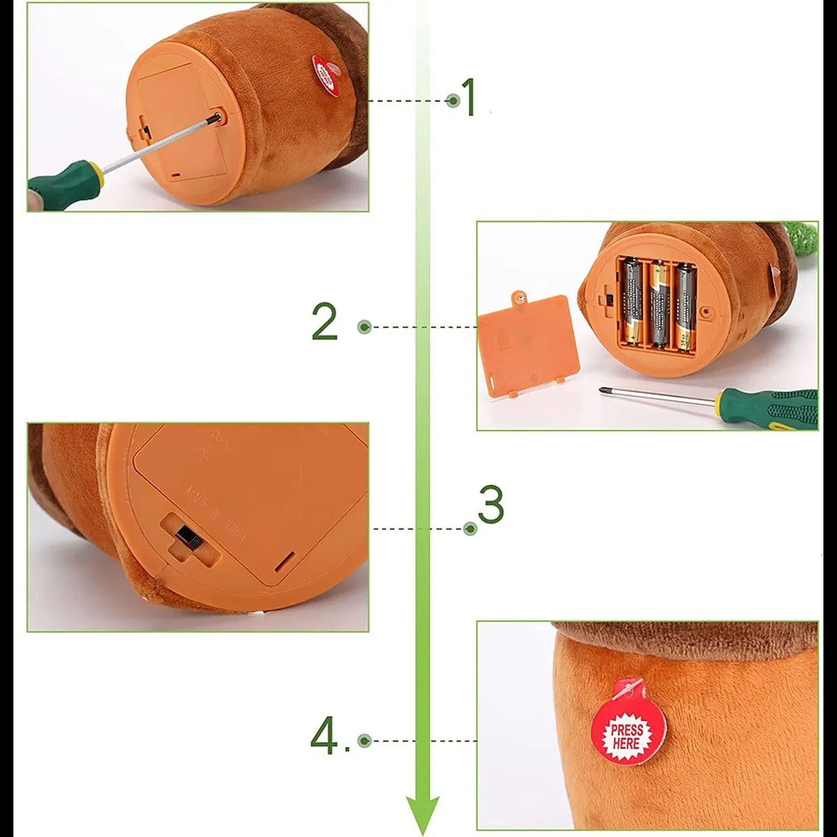 GENERICO - Cactus Bailarin Musical Repetidor de Voz