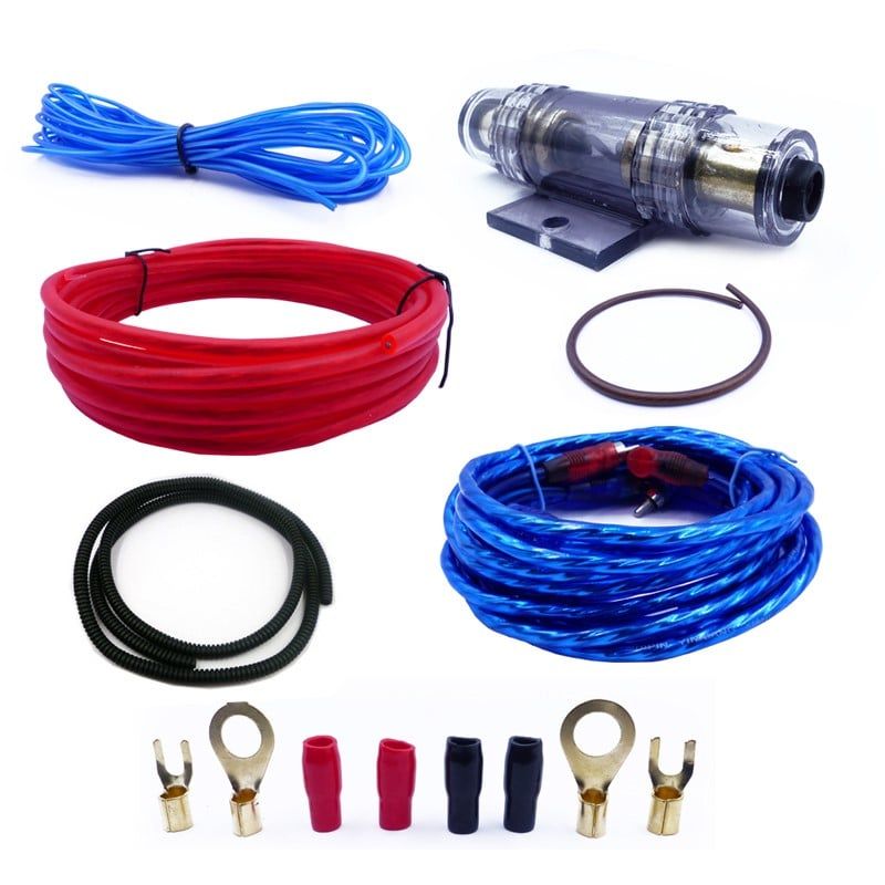 GENERICO - KIT CABLES PARA AMPLIFICACION DEZZER 2.000W 6 GAUGE