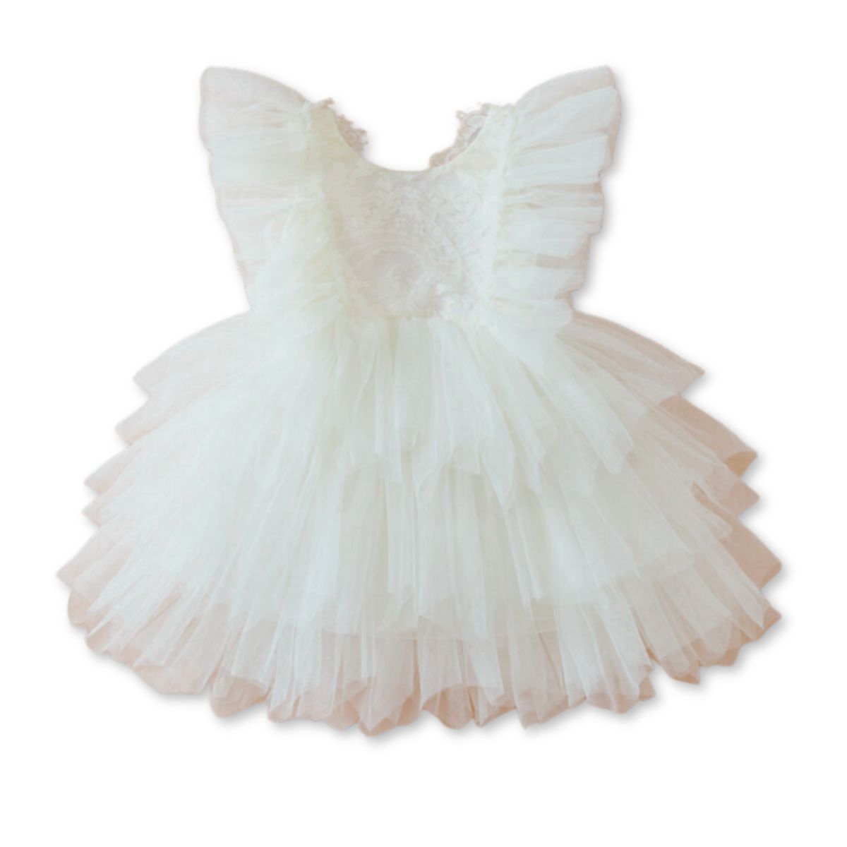 JUMP KIDS - Vestido De Fiesta De Encaje Y Tul Niñas 6 meses a 4 años Baby Girls