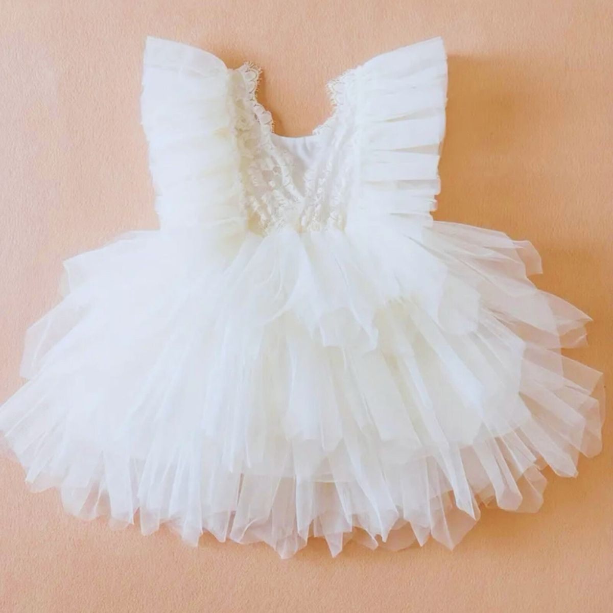 JUMP KIDS - Vestido De Fiesta De Encaje Y Tul Niñas 6 meses a 4 años Baby Girls