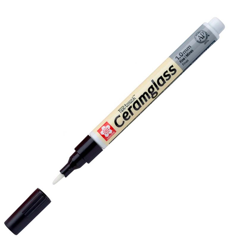 SAKURA - Ceramglass - Marcador para cerámica y vidrio 1mm Negro