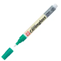 SAKURA - Ceramglass - Marcador para cerámica y vidrio 1mm Verde