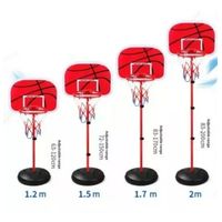 Aro De Básquet + Pelota+inflador+tablero+malla Ajustable