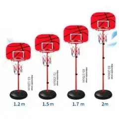 GENERICO - Aro De Básquet + Pelota+inflador+tablero+malla Ajustable