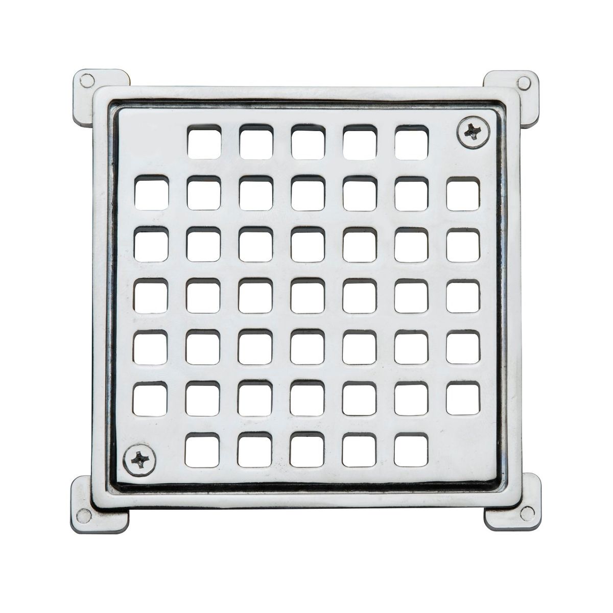 POLI - Rejilla Pileta Cuadrada 100mm Cromado