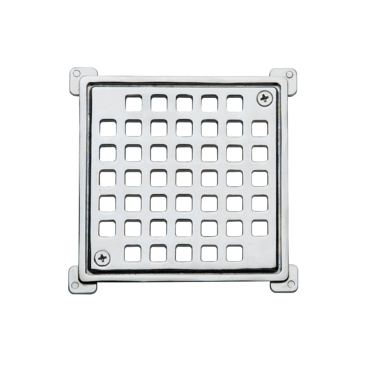 POLI - Rejilla Pileta Cuadrada 100mm Cromado