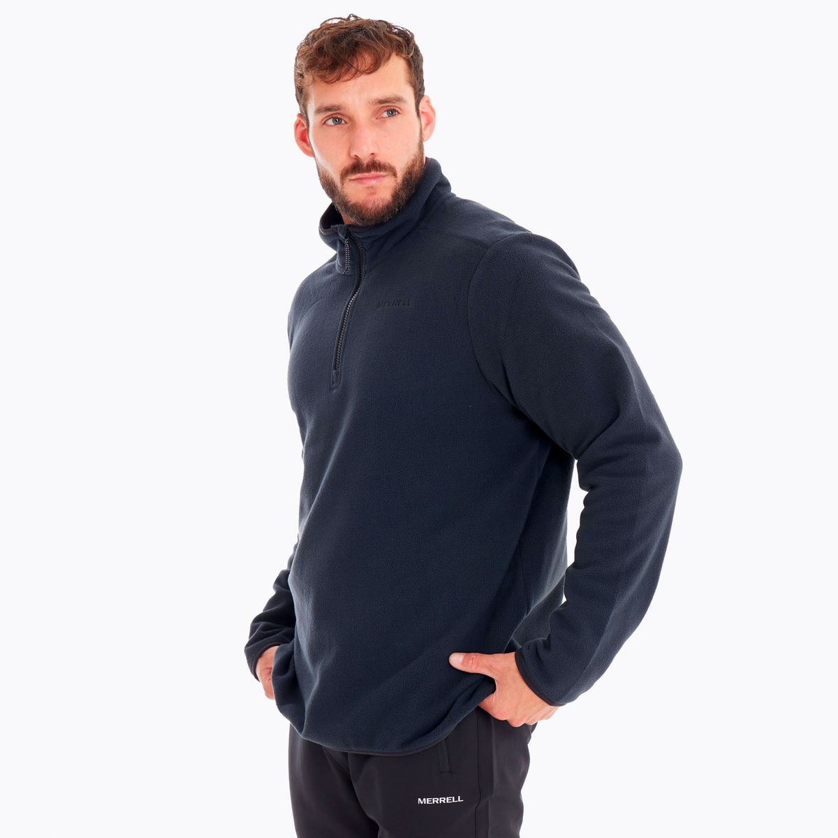 MERRELL - Polar Hombre Terrain 1/4 Zip Negro MERRELL