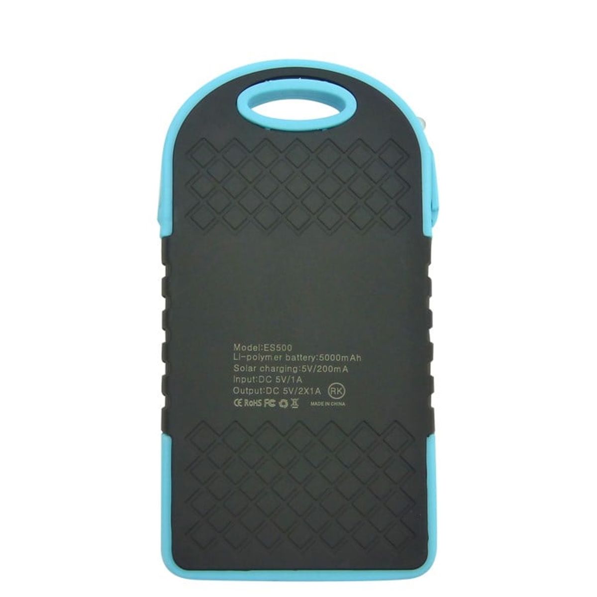 GENERICO - BATERIA EMERGENCIA SOLAR PARA SMARTPHONE 2 USB 5.000 AMP 3  COLORES