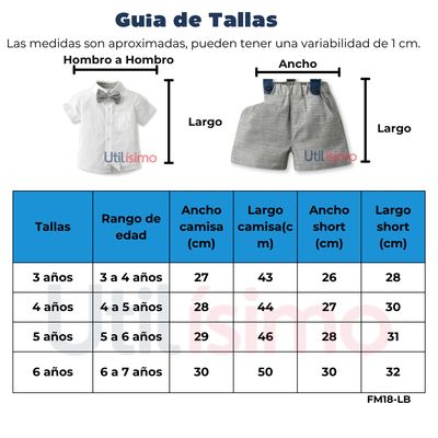 Imagen 2 del producto Conjunto de vestir con corbatín y pantalón corto Niño 3 a 7 años Gray