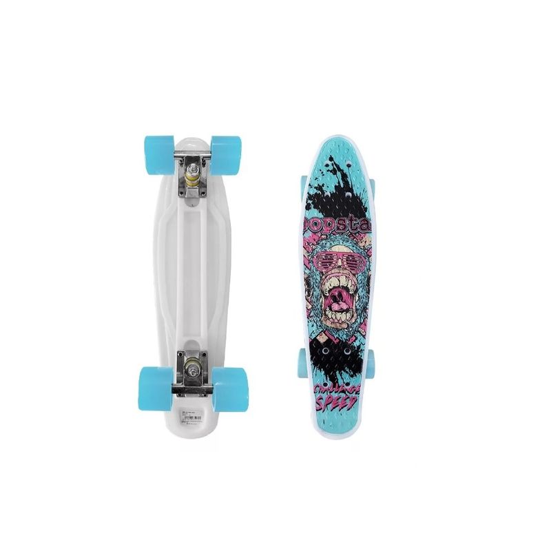 GENERICO - Skate Penny Board Patineta Monkey Pop Star Niños Blue
