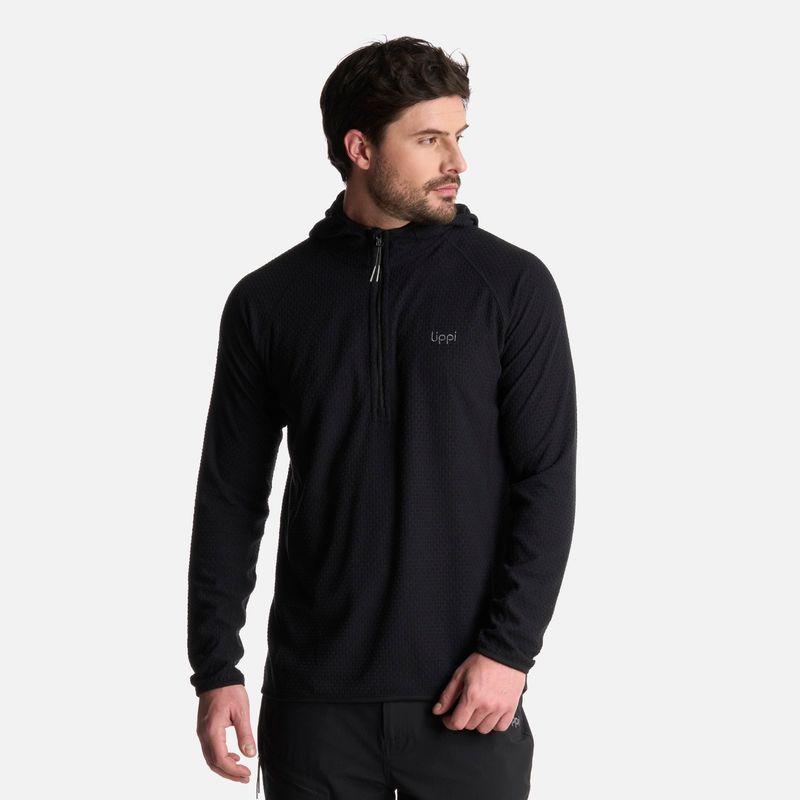 LIPPI - Polerón Hombre Jacaranda Nano-F 14 Zip Hoody Negro Lippi