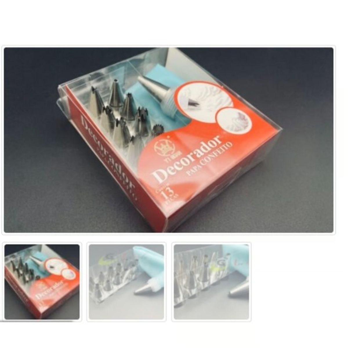 GENERICO - Decorador Manga Celeste De Pastel 13Pcs Boquillas