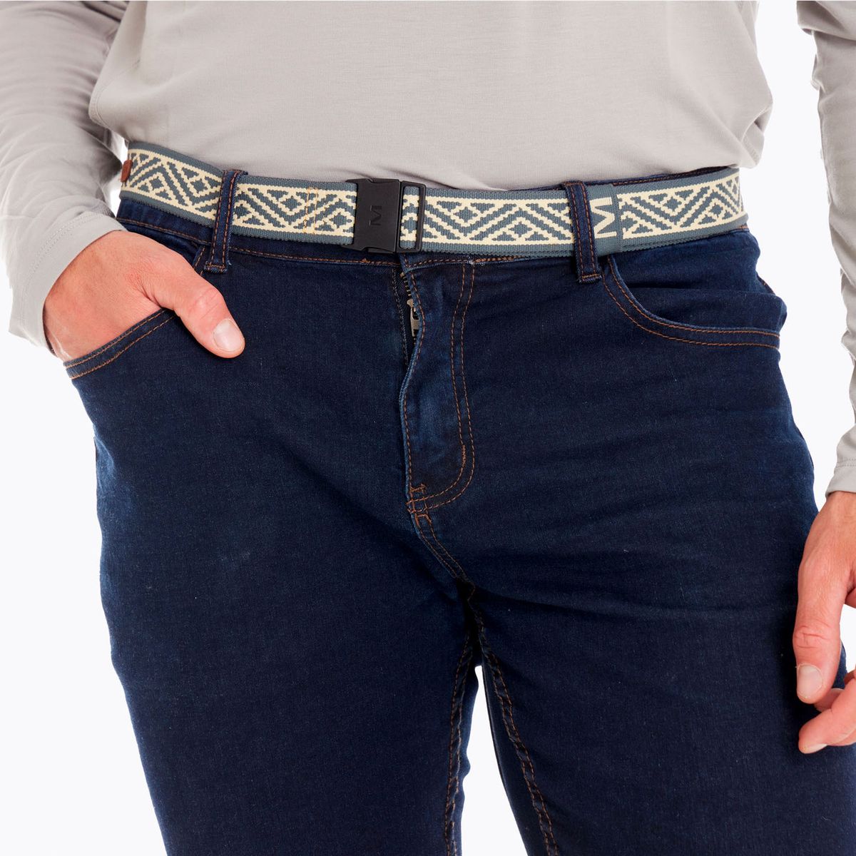 MERRELL - Cinturón Unisex Hudson Multicolor Azul Acero MERRELL