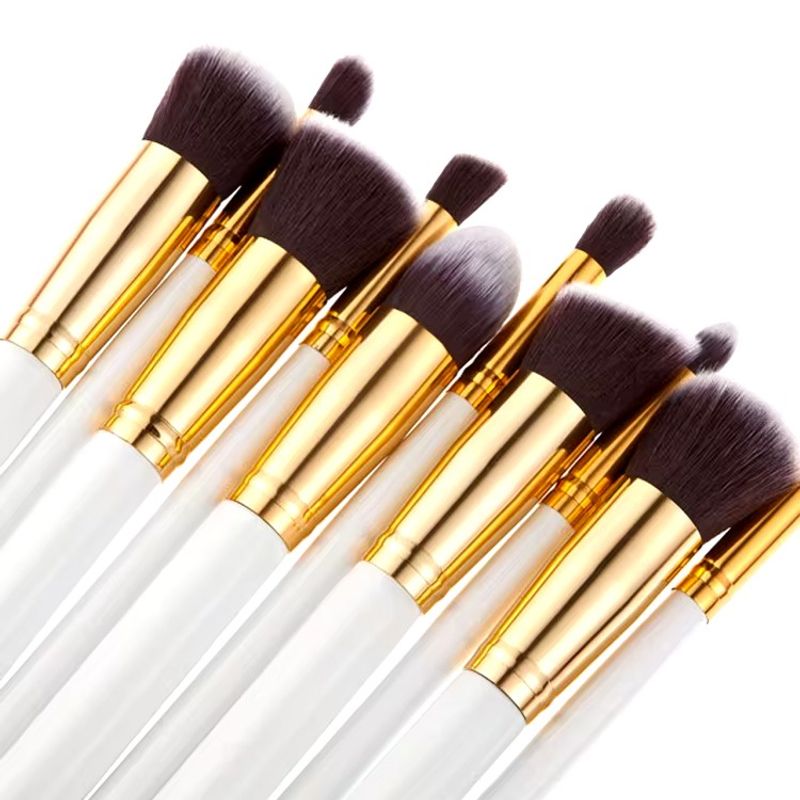 OEM - Set Brochas Maquillaje Profesional dorado