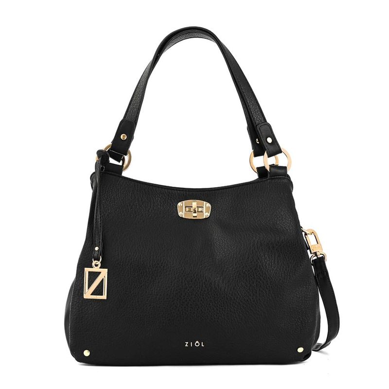 ZIOL - Cartera dos asas tres divisiones mediana norris negro