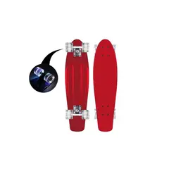 GENERICO - Skate Penny Patineta Rojo Ruedas Led Niños Red