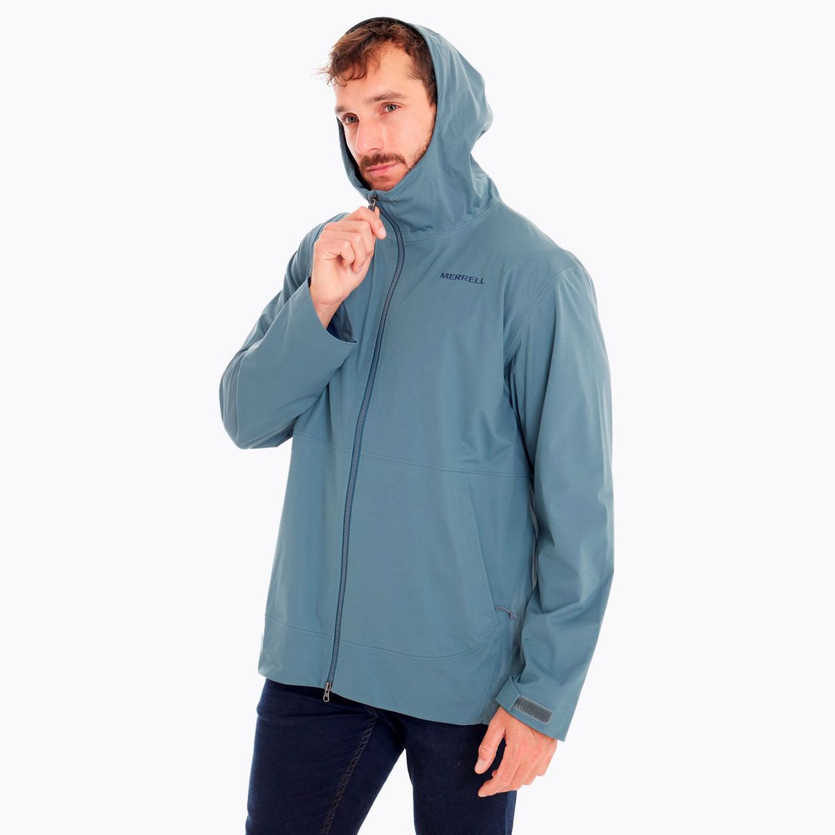 MERRELL - Impermeable Hombre Whisper Rain Shell Azul MERRELL