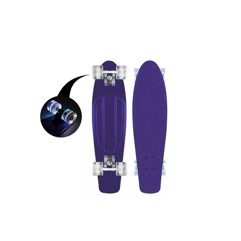 GENERICO - Skate Penny Patineta Violeta Ruedas Led Niños Violeta