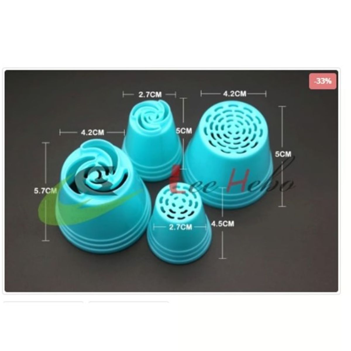 GENERICO - Boquilla/Flores 4 Pcs Boquillas De Reposteria