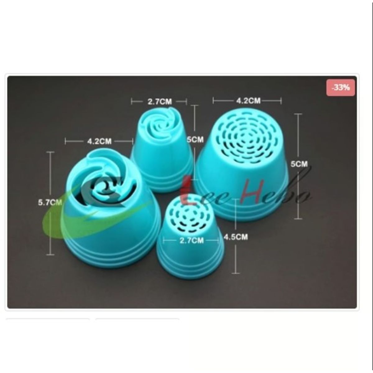 GENERICO - Boquilla/Flores 4 Pcs Boquillas De Reposteria