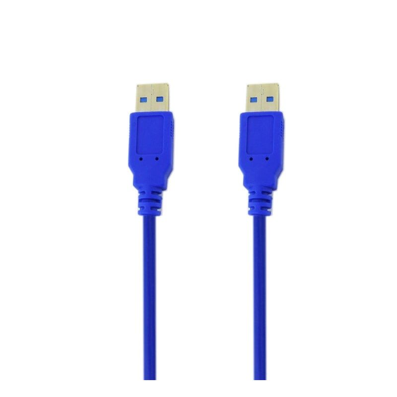 GENERICO - CABLE USB MACHO-MACHO VELOCIDAD 3.0 AZUL 2 METROS LARGO