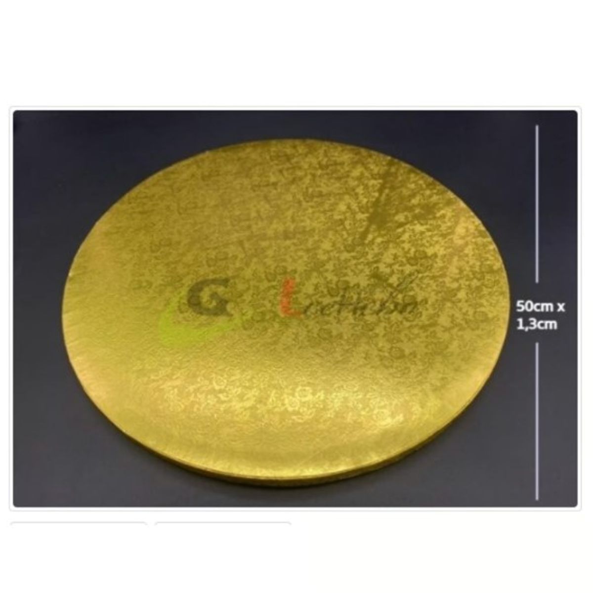 GENERICO - Base De Plumavit PTorta 50cm20in Redonda Dorada